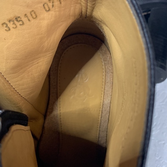 Studded‎ Toe Black Leather Ankle Boots Square Toe Block Heel Fashion Shoes - Picture 8 of 10